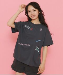 【130cmあり】ミックスロゴゆるTシャツ