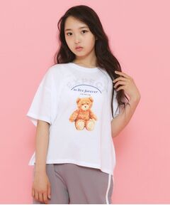 ラインストーン付きクマTシャツ