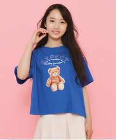 ラインストーン付きクマTシャツ