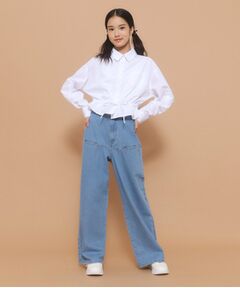 PINK-latte / ピンク ラテ デニムパンツ | 【定番／きれい見えシルエット】ワイドデニム