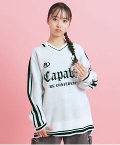 PINK-latte / ピンク ラテ ニット・セーター | 【ブロークコア】ユニフォームスタイルニット