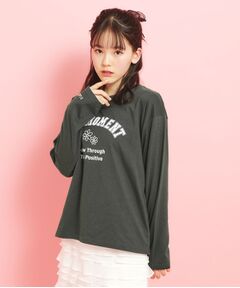 PINK-latte / ピンク ラテ カットソー | カレッジフラワーロンT