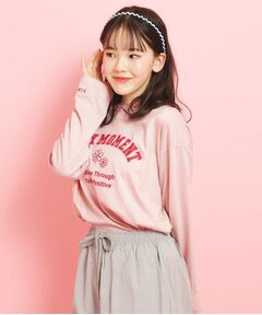 PINK-latte / ピンク ラテ カットソー | カレッジフラワーロンT