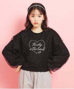 PINK-latte / ピンク ラテ スウェット | ミニ裏毛 チュールスウェット