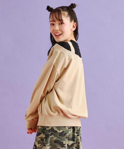 PINK-latte / ピンク ラテ カットソー | ミニ裏毛レイヤードプルオーバー | 詳細11