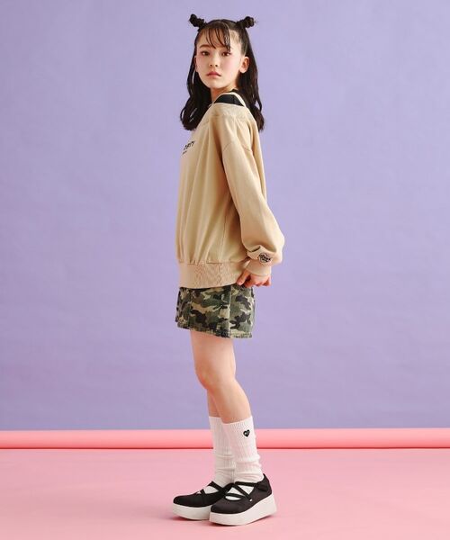 PINK-latte / ピンク ラテ カットソー | ミニ裏毛レイヤードプルオーバー | 詳細12