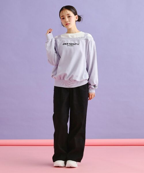 PINK-latte / ピンク ラテ カットソー | ミニ裏毛レイヤードプルオーバー | 詳細17