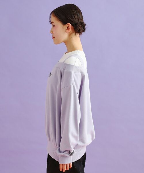 PINK-latte / ピンク ラテ カットソー | ミニ裏毛レイヤードプルオーバー | 詳細2