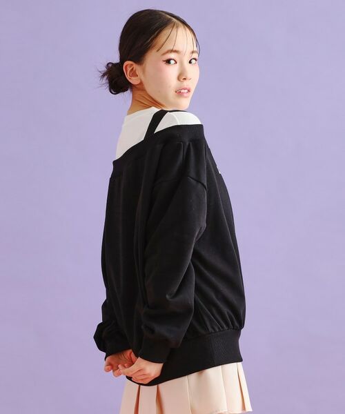 PINK-latte / ピンク ラテ カットソー | ミニ裏毛レイヤードプルオーバー | 詳細7