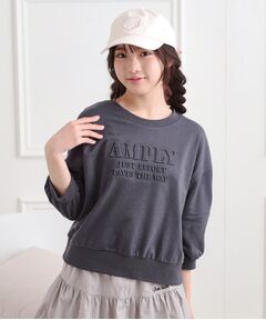 PINK-latte / ピンク ラテ カットソー | エンボス七分袖Tシャツ