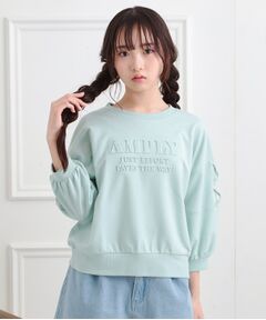 PINK-latte / ピンク ラテ カットソー | エンボス七分袖Tシャツ