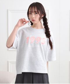 PINK-latte / ピンク ラテ カットソー | ミニ裏デザインアップリケTシャツ