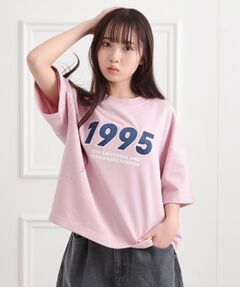 PINK-latte / ピンク ラテ カットソー | ミニ裏デザインアップリケTシャツ
