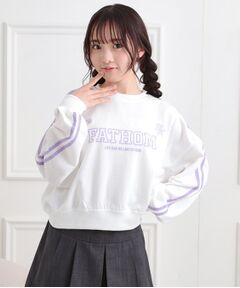 PINK-latte / ピンク ラテ カットソー | ミニ裏レースライン短丈プルオーバー