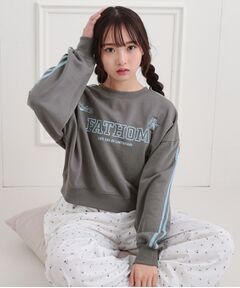 PINK-latte / ピンク ラテ カットソー | ミニ裏レースライン短丈プルオーバー