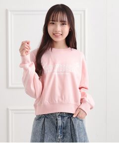 PINK-latte / ピンク ラテ カットソー | ミニ裏レースライン短丈プルオーバー