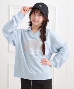 PINK-latte / ピンク ラテ カットソー | ミニ裏毛エリ付きプルオーバー