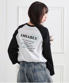 PINK-latte / ピンク ラテ カットソー | スプレープリントラグランロンT