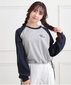 PINK-latte / ピンク ラテ カットソー | スプレープリントラグランロンT