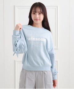 PINK-latte / ピンク ラテ カットソー | ミニ裏毛リボンプルオーバー