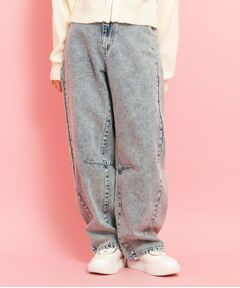 PINK-latte / ピンク ラテ デニムパンツ | バレルレッグデニム