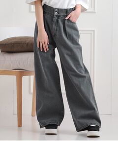 PINK-latte / ピンク ラテ パンツ | タックワイドストレートデニム