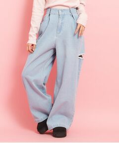 PINK-latte / ピンク ラテ デニムパンツ | サイドカットデニム