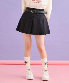 PINK-latte / ピンク ラテ ミニ・ひざ丈スカート | ベルト付きプリーツスカート