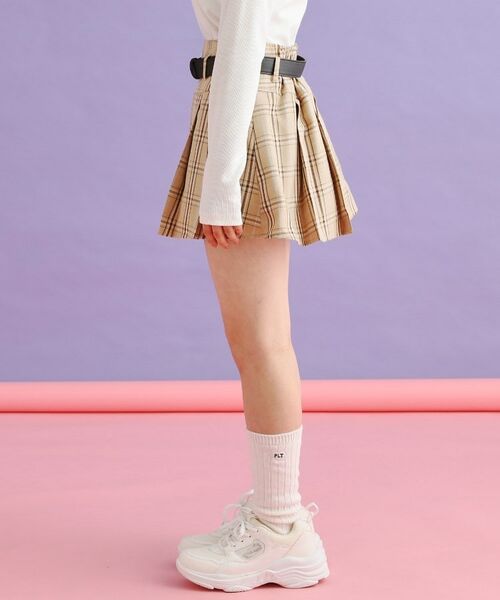 PINK-latte / ピンク ラテ ミニ・ひざ丈スカート | ベルト付きプリーツスカート | 詳細2