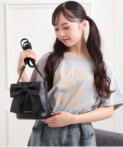 PINK-latte / ピンク ラテ ショルダーバッグ | リボン巾着バッグ