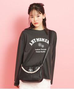 PINK-latte / ピンク ラテ ショルダーバッグ | フェイクパール付きハンドルショルダー