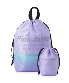 PINK-latte / ピンク ラテ ポーチ | グラデ巾着セット