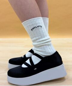 PINK-latte / ピンク ラテ ソックス | 【30cm丈】カレッジロゴルーズソックス