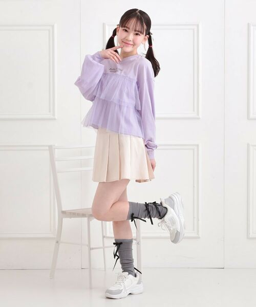 PINK-latte / ピンク ラテ カットソー | チュールドッキングロンT | 詳細17