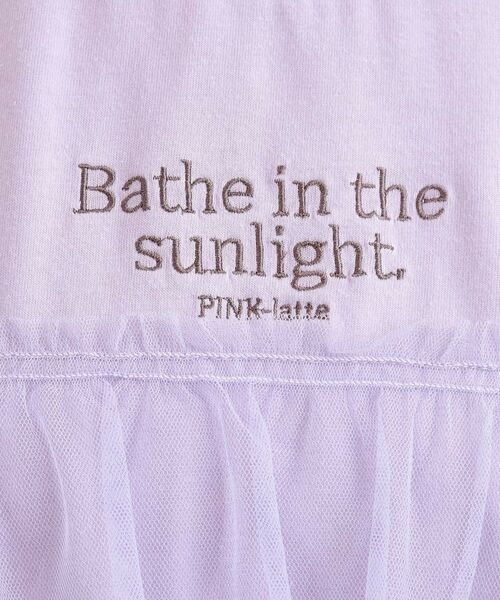 PINK-latte / ピンク ラテ カットソー | チュールドッキングロンT | 詳細18