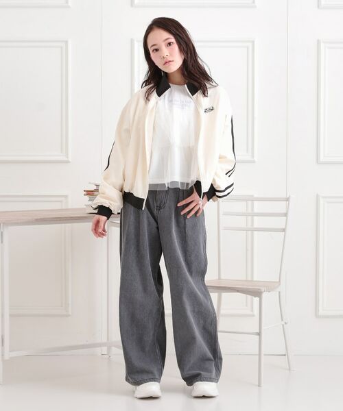 PINK-latte / ピンク ラテ カットソー | チュールドッキングロンT | 詳細8