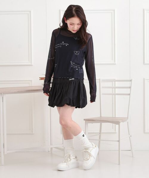 PINK-latte / ピンク ラテ カットソー | 【セットアイテム】プリントシアープルオーバー＋キャミ | 詳細15