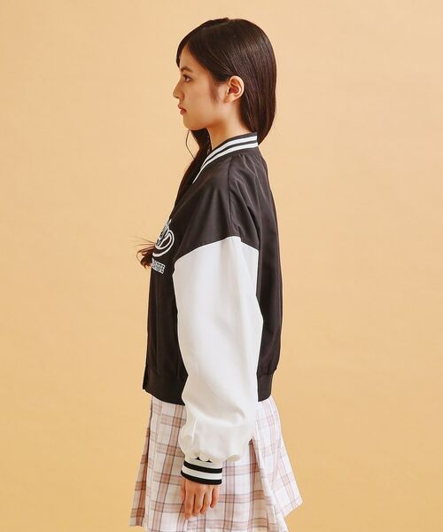 PINK-latte / ピンク ラテ レザーブルゾン・ジャケット | アップリケスタジャン | 詳細2