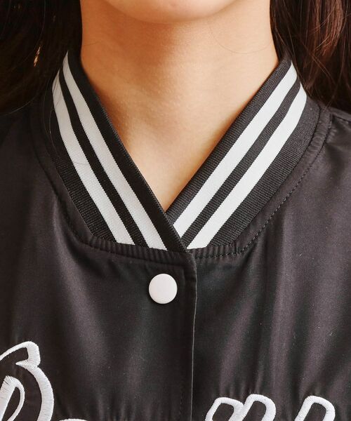 PINK-latte / ピンク ラテ レザーブルゾン・ジャケット | アップリケスタジャン | 詳細4