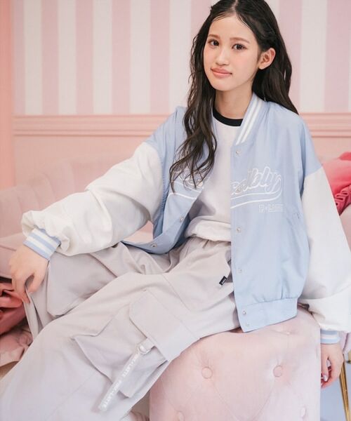 PINK-latte/ピンク ラテ アップリケスタジャン ブルー(091) 16(160cm) PINK-latte/ピンク ラテ アップリケスタジャン ブルー(091) 16(160cm)