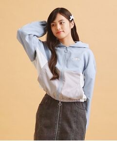 PINK-latte / ピンク ラテ レザーブルゾン・ジャケット | 配色切替ブルゾン