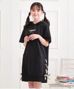 PINK-latte / ピンク ラテ ワンピース | ミニ裏レースパーカワンピース