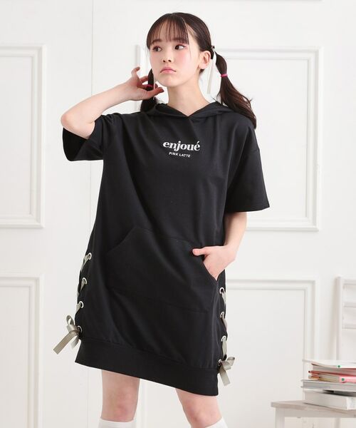 PINK-latte / ピンク ラテ ワンピース | ミニ裏レースパーカワンピース | 詳細12