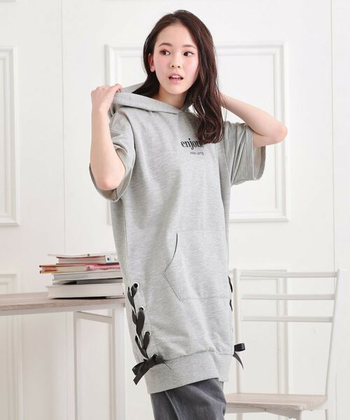 PINK-latte / ピンク ラテ ワンピース | ミニ裏レースパーカワンピース | 詳細8