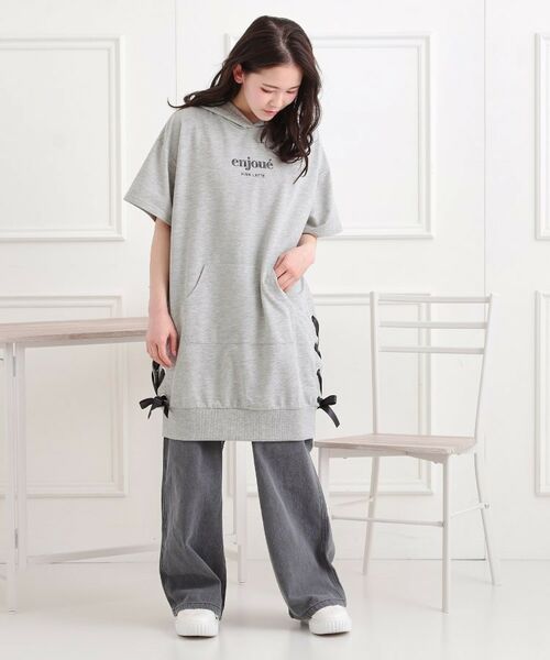 PINK-latte / ピンク ラテ ワンピース | ミニ裏レースパーカワンピース | 詳細9