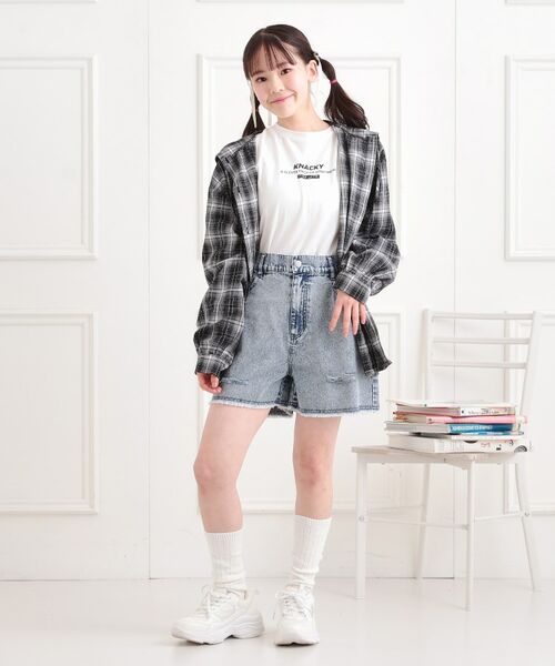 PINK-latte / ピンク ラテ ショート・ハーフ・半端丈パンツ | ダメージショートパンツ | 詳細22