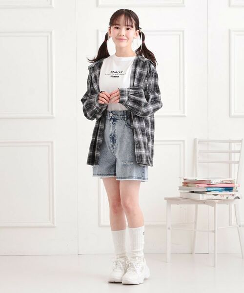 PINK-latte / ピンク ラテ ショート・ハーフ・半端丈パンツ | ダメージショートパンツ | 詳細23