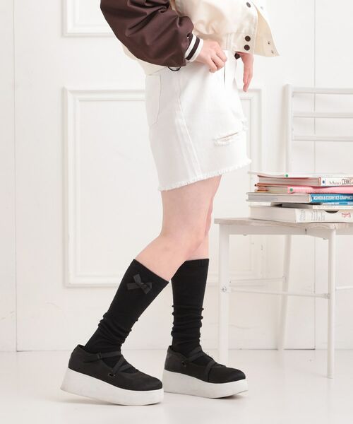 PINK-latte / ピンク ラテ ショート・ハーフ・半端丈パンツ | ダメージショートパンツ | 詳細9