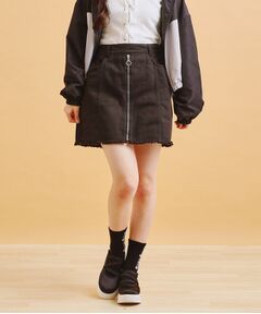 PINK-latte / ピンク ラテ ミニ・ひざ丈スカート | リングジップ台形スカート