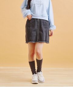 PINK-latte / ピンク ラテ ミニ・ひざ丈スカート | リングジップ台形スカート